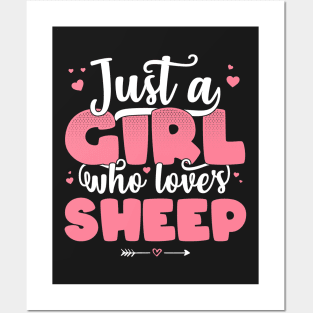 Just A Girl Who Loves Sheep - Cute Sheep lover gift product Posters and Art